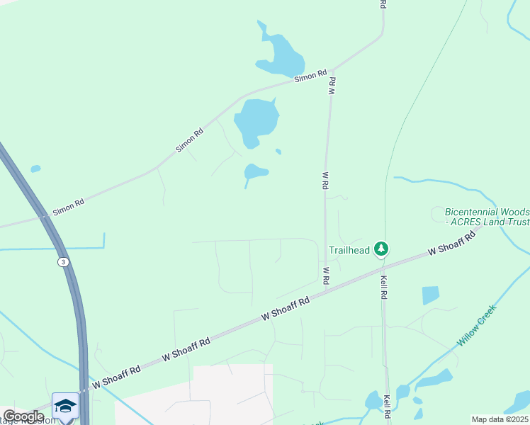 map of restaurants, bars, coffee shops, grocery stores, and more near 17935 West Road in Huntertown