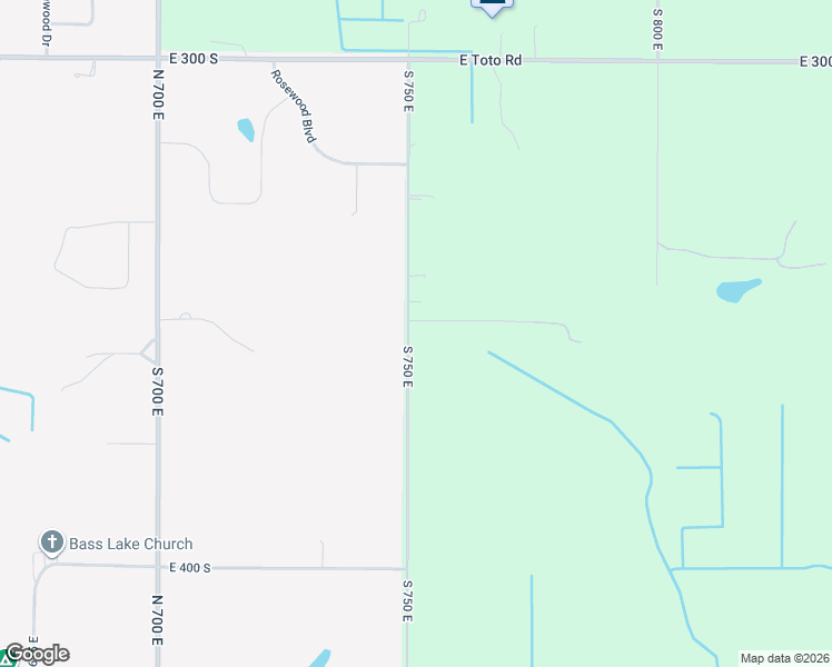 map of restaurants, bars, coffee shops, grocery stores, and more near 7540 East 350 South in Knox