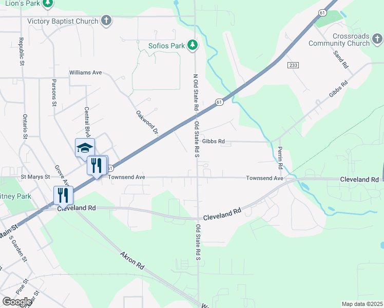 map of restaurants, bars, coffee shops, grocery stores, and more near 8 Old State Road South in Norwalk