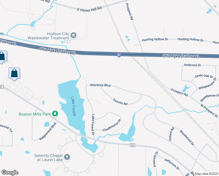 map of restaurants, bars, coffee shops, grocery stores, and more near 556 Atterbury Boulevard in Hudson