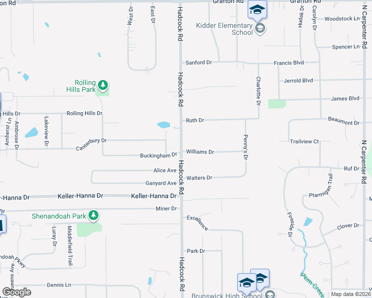 map of restaurants, bars, coffee shops, grocery stores, and more near 887 Hadcock Road in Brunswick