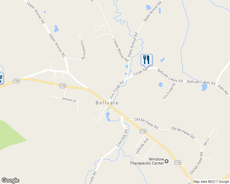 map of restaurants, bars, coffee shops, grocery stores, and more near 7 Iron Forge Road in Warwick