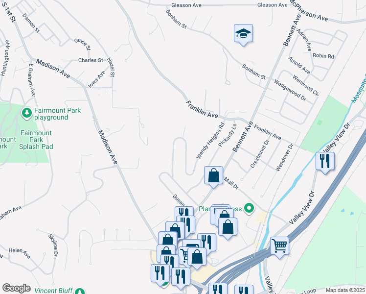 map of restaurants, bars, coffee shops, grocery stores, and more near 315 Wendy Heights Road in Council Bluffs