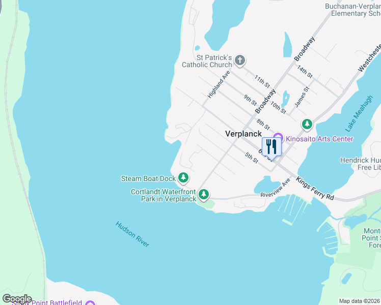 map of restaurants, bars, coffee shops, grocery stores, and more near 37 Wayne Avenue in Verplanck