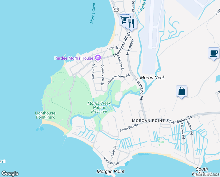 map of restaurants, bars, coffee shops, grocery stores, and more near 196 Marion Street in New Haven