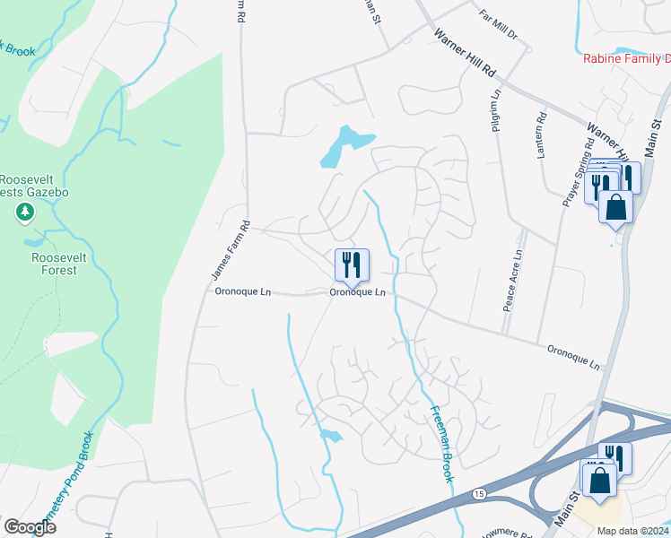 map of restaurants, bars, coffee shops, grocery stores, and more near 778 Quinnipiac Lane in Stratford