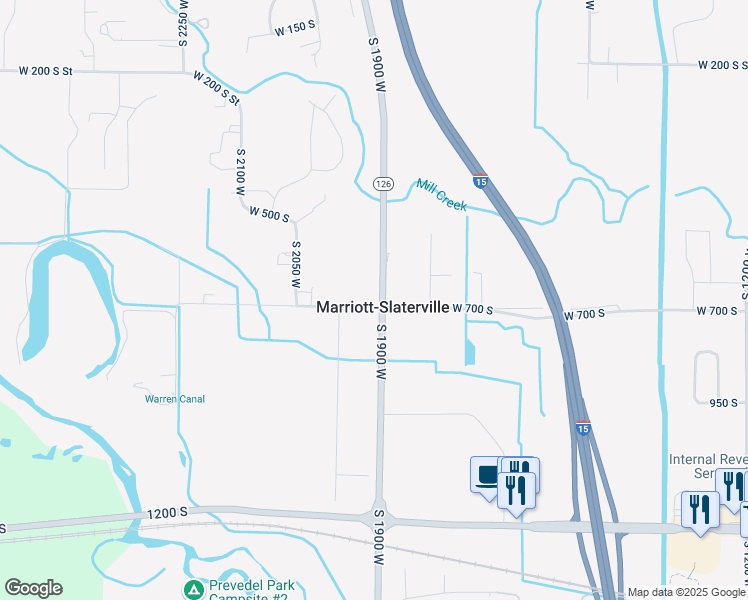 map of restaurants, bars, coffee shops, grocery stores, and more near 689 South 1900 West in Ogden