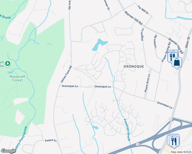 map of restaurants, bars, coffee shops, grocery stores, and more near 778b Quinnipiac Lane in Stratford