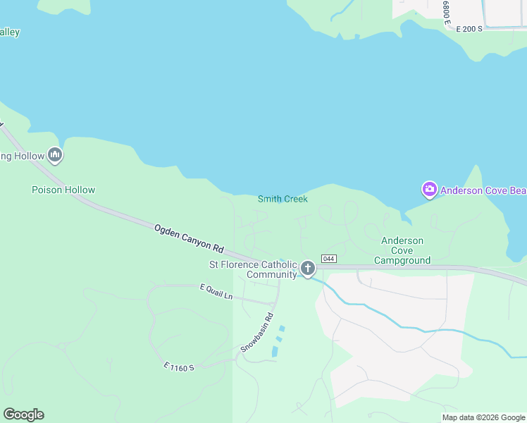 map of restaurants, bars, coffee shops, grocery stores, and more near Edgewater Lane in Weber County