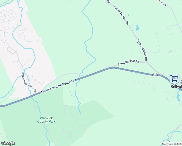 map of restaurants, bars, coffee shops, grocery stores, and more near 205 Highway 17A in Warwick