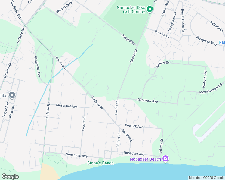 map of restaurants, bars, coffee shops, grocery stores, and more near 5 White Street in Nantucket