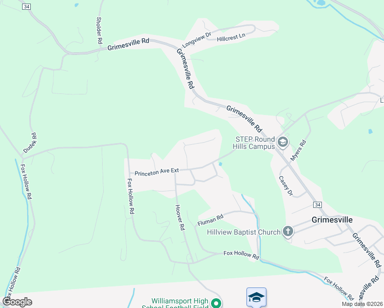 map of restaurants, bars, coffee shops, grocery stores, and more near 48-98 Hemlock Road in Williamsport