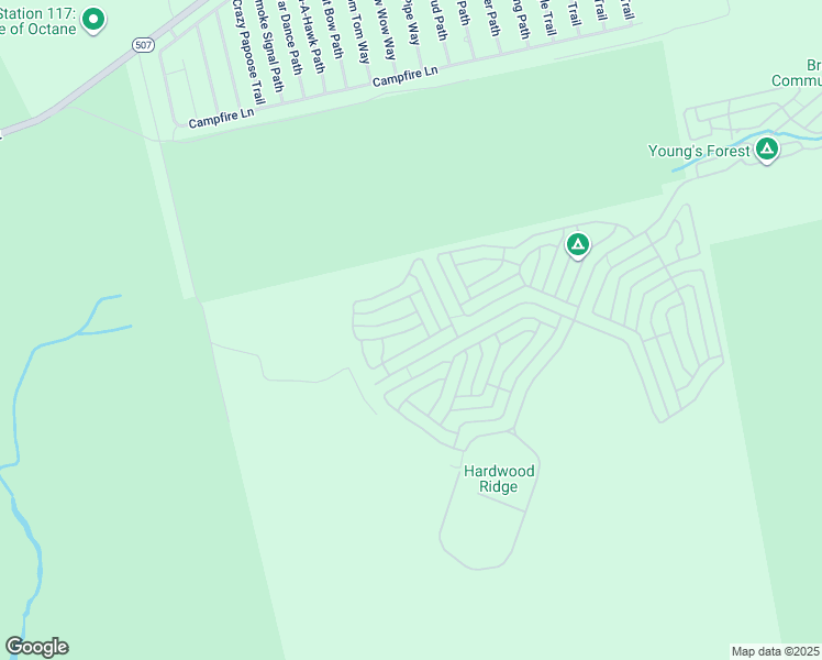 map of restaurants, bars, coffee shops, grocery stores, and more near Osseo Trail in Wayne County