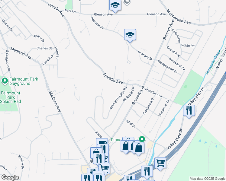 map of restaurants, bars, coffee shops, grocery stores, and more near 902 Franklin Avenue in Council Bluffs