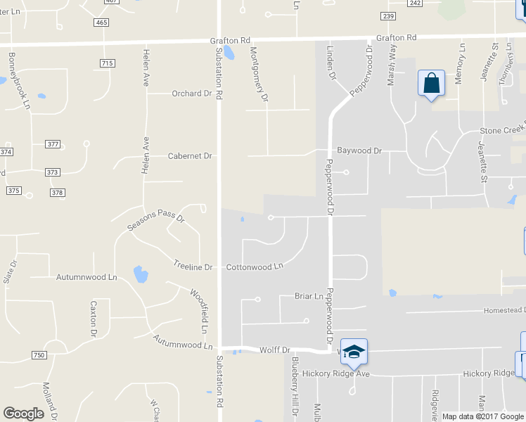 map of restaurants, bars, coffee shops, grocery stores, and more near 4769 Persimmon Lane in Brunswick