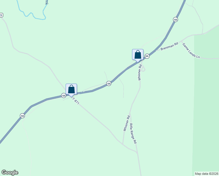 map of restaurants, bars, coffee shops, grocery stores, and more near 22782 Pennsylvania 66 in Shippenville