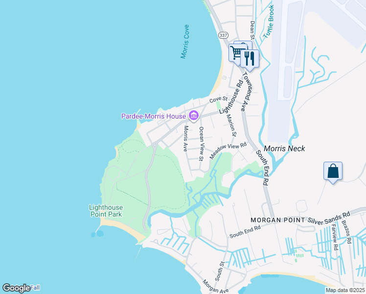 map of restaurants, bars, coffee shops, grocery stores, and more near 88 Morris Avenue in New Haven