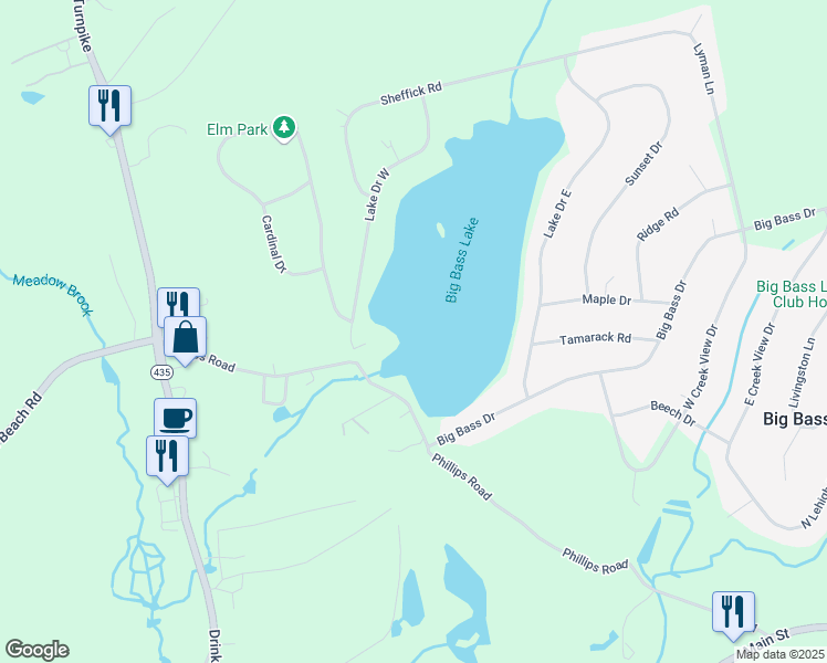 map of restaurants, bars, coffee shops, grocery stores, and more near in Gouldsboro