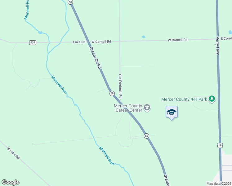 map of restaurants, bars, coffee shops, grocery stores, and more near 820 Greenville Road in Mercer