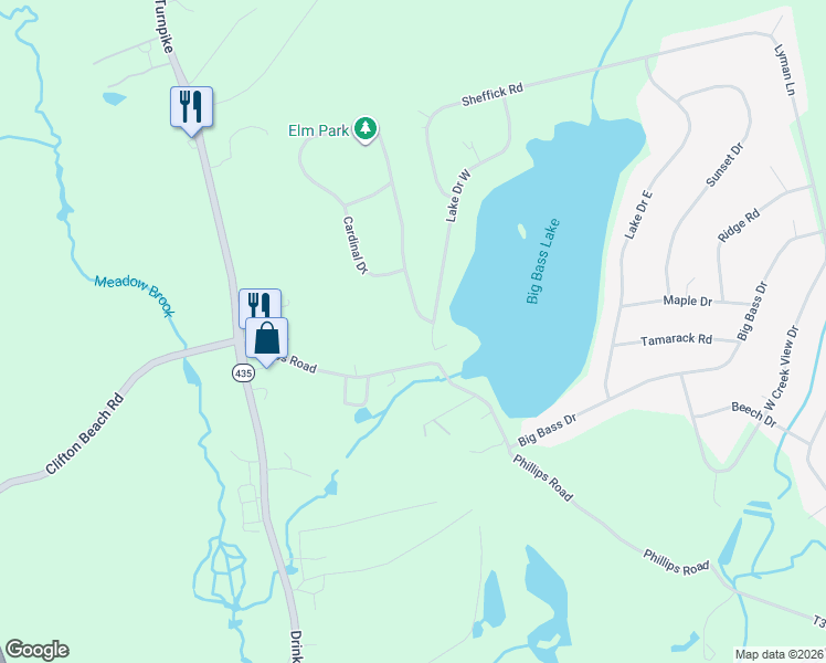 map of restaurants, bars, coffee shops, grocery stores, and more near Lake Drive West in Lackawanna
