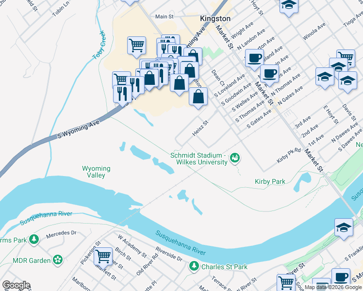 map of restaurants, bars, coffee shops, grocery stores, and more near 200 Gateway Drive in Edwardsville