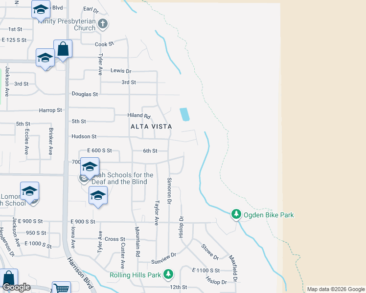 map of restaurants, bars, coffee shops, grocery stores, and more near 688 Hislop Drive in Ogden