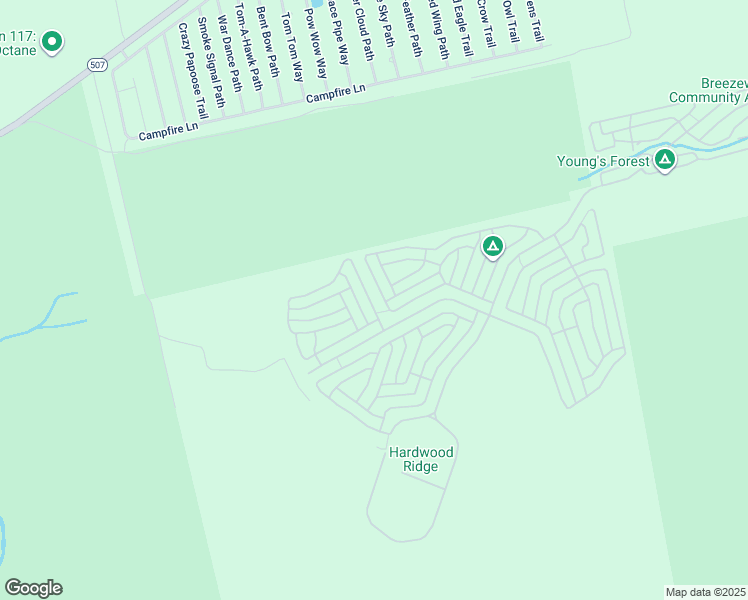 map of restaurants, bars, coffee shops, grocery stores, and more near Osseo Trail in Wayne County