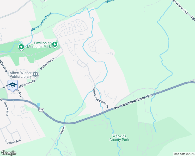map of restaurants, bars, coffee shops, grocery stores, and more near 44 The Rise in Warwick