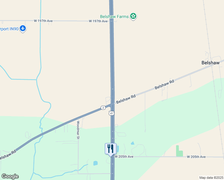 map of restaurants, bars, coffee shops, grocery stores, and more near 20400 Wicker Avenue in Lowell