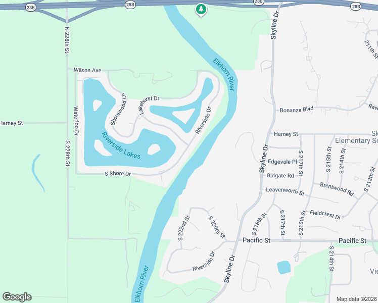 map of restaurants, bars, coffee shops, grocery stores, and more near 612 Riverside Drive in Waterloo