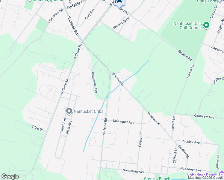 map of restaurants, bars, coffee shops, grocery stores, and more near 124 Surfside Rd in Nantucket