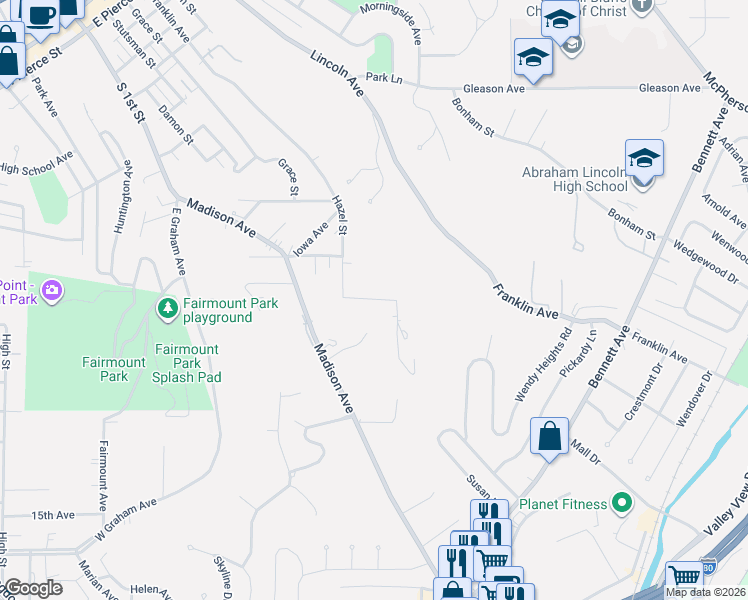 map of restaurants, bars, coffee shops, grocery stores, and more near 742 Lindburg Drive in Council Bluffs