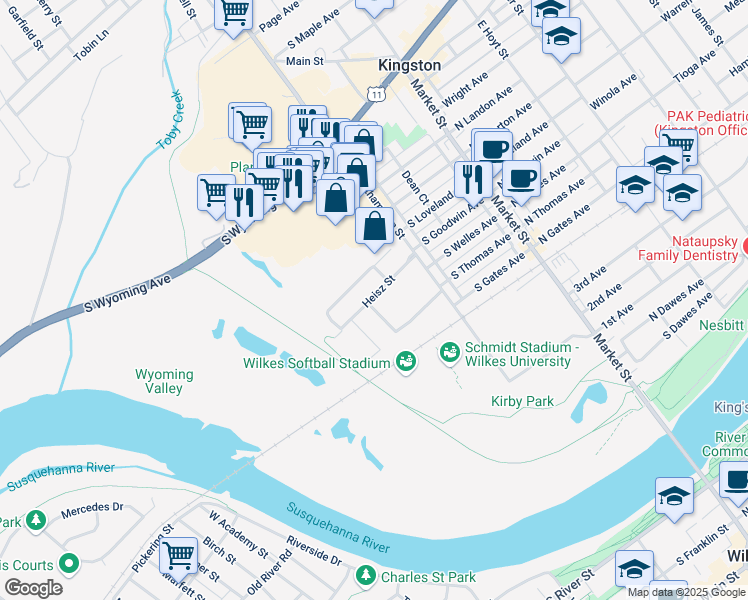 map of restaurants, bars, coffee shops, grocery stores, and more near 715 Deberly Drive in Edwardsville