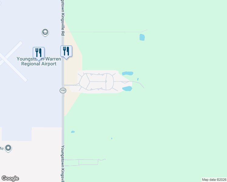 map of restaurants, bars, coffee shops, grocery stores, and more near 62 South Outer Drive in Trumbull County