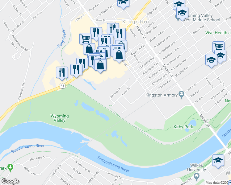 map of restaurants, bars, coffee shops, grocery stores, and more near 100 Gateway Drive in Edwardsville