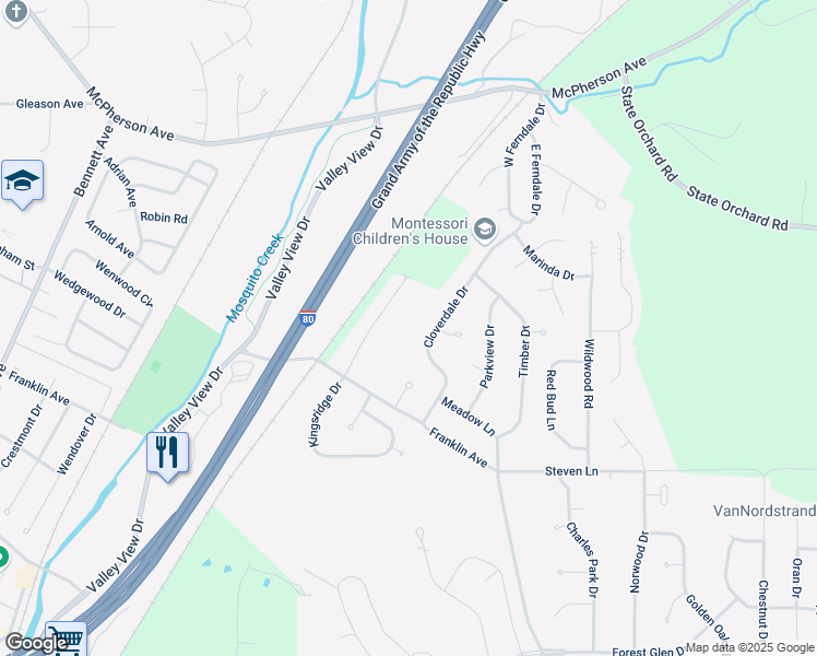 map of restaurants, bars, coffee shops, grocery stores, and more near 226 Cloverdale Drive in Council Bluffs