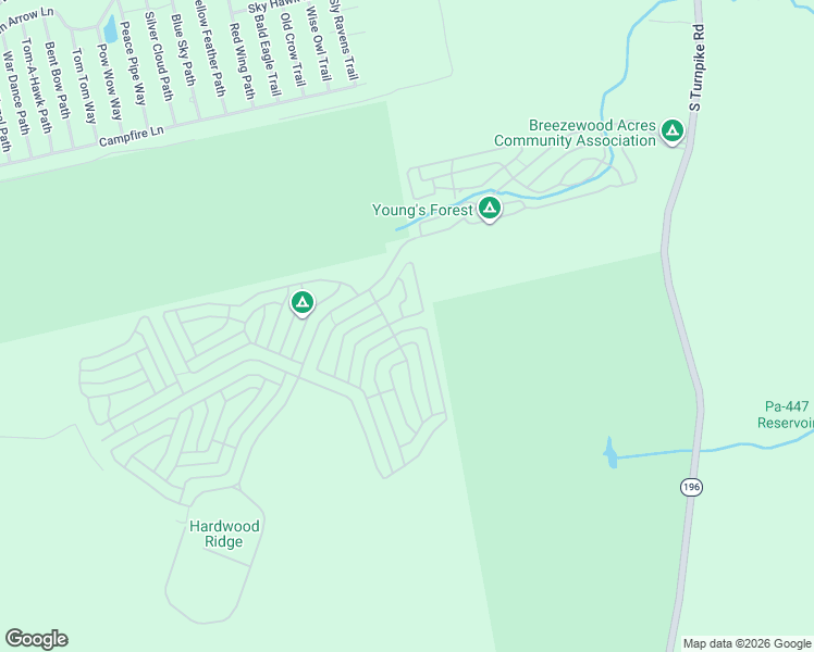 map of restaurants, bars, coffee shops, grocery stores, and more near 8 Oconee Trail in Gouldsboro