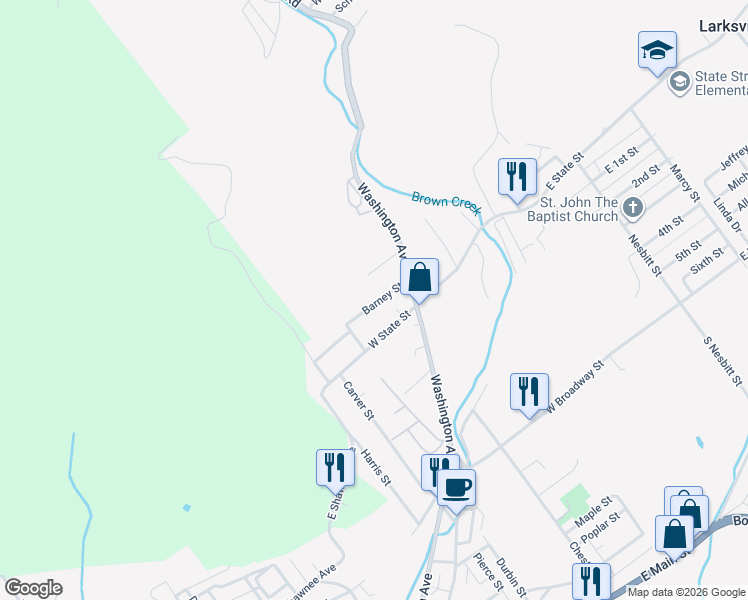 map of restaurants, bars, coffee shops, grocery stores, and more near 65 Barney Street in Plymouth