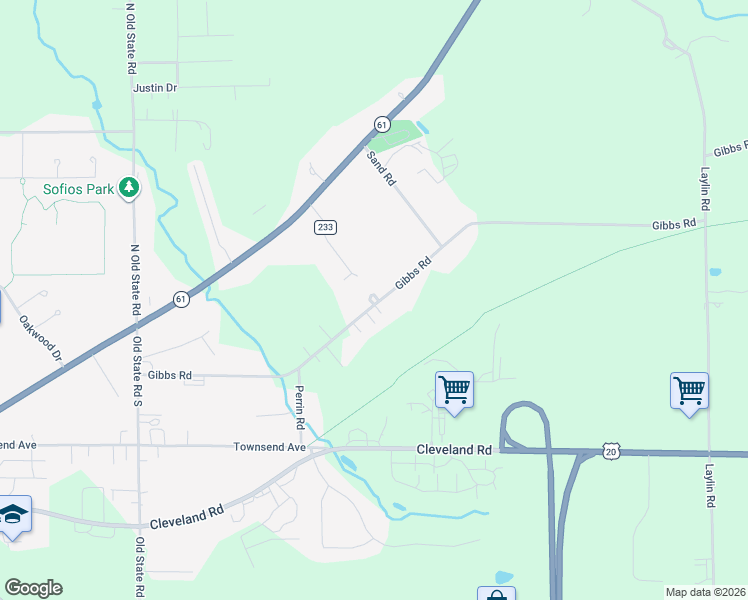 map of restaurants, bars, coffee shops, grocery stores, and more near 294 Township Highway 18 in Norwalk