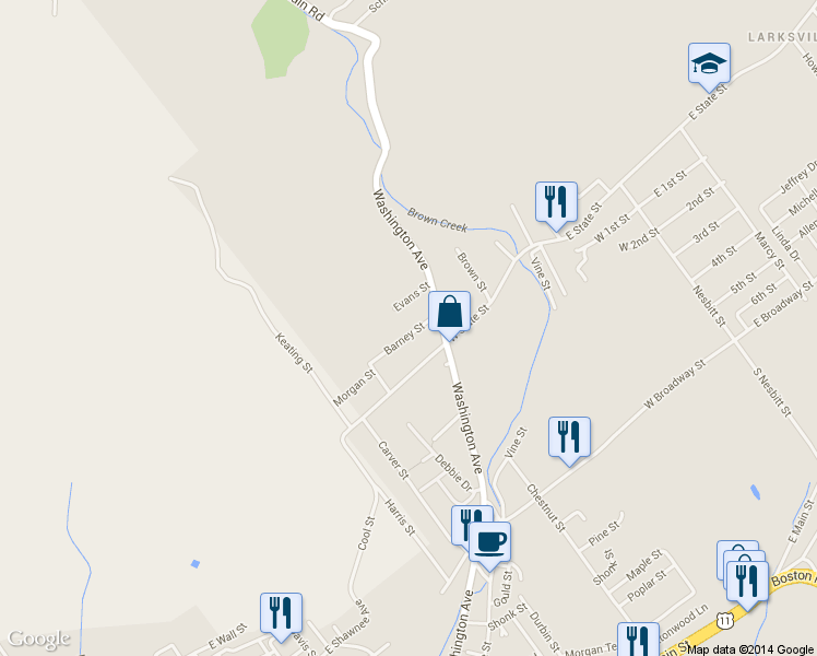 map of restaurants, bars, coffee shops, grocery stores, and more near 65 Barney Street in Plymouth