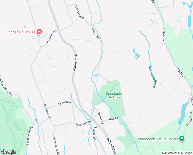 map of restaurants, bars, coffee shops, grocery stores, and more near 171 Wilton Road East in Ridgefield