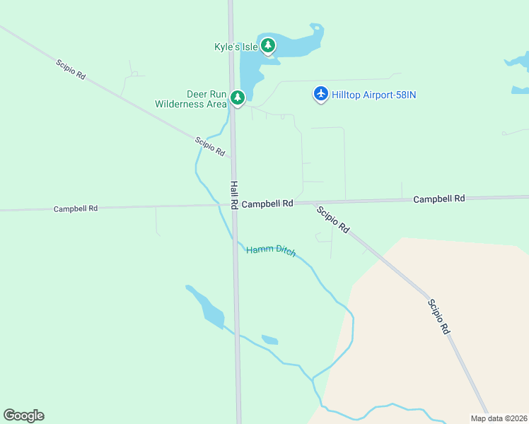 map of restaurants, bars, coffee shops, grocery stores, and more near 21918 Campbell Road in Spencerville