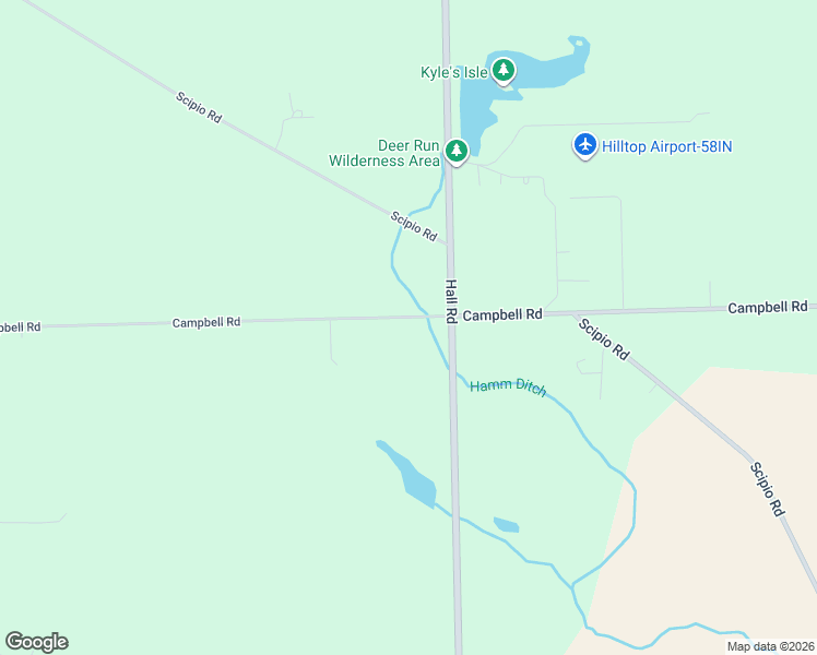 map of restaurants, bars, coffee shops, grocery stores, and more near 21604 Campbell Road in Spencerville