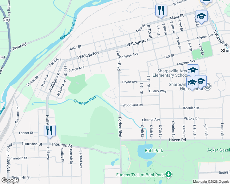 map of restaurants, bars, coffee shops, grocery stores, and more near 1523 Juniper Court in Hermitage