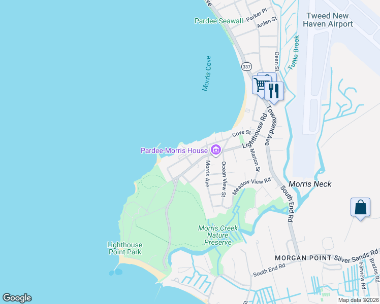 map of restaurants, bars, coffee shops, grocery stores, and more near 49 Cove Street in New Haven