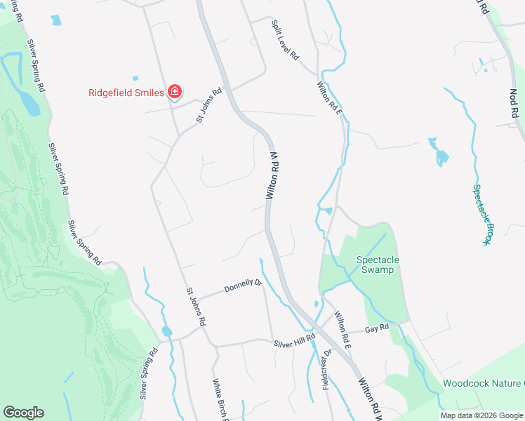 map of restaurants, bars, coffee shops, grocery stores, and more near 171 East Wilton Road in Ridgefield