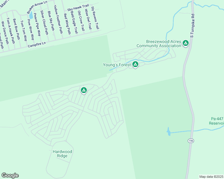 map of restaurants, bars, coffee shops, grocery stores, and more near Atoka Trail in Wayne County