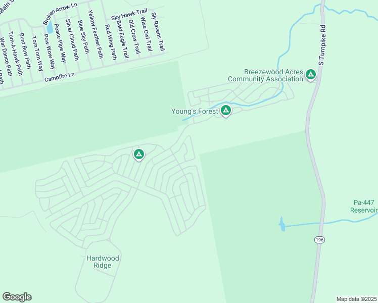 map of restaurants, bars, coffee shops, grocery stores, and more near Atoka Trail in Wayne County