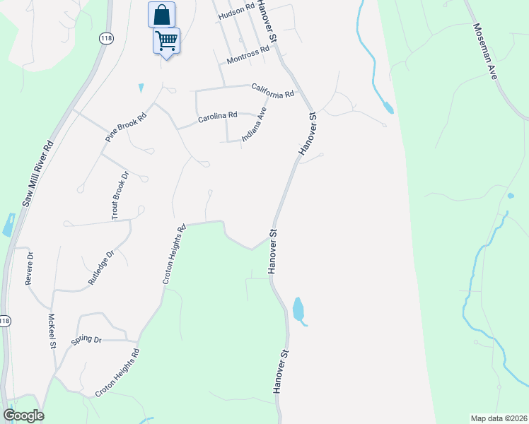 map of restaurants, bars, coffee shops, grocery stores, and more near 226 Croton Heights Road in Yorktown Heights