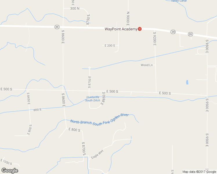map of restaurants, bars, coffee shops, grocery stores, and more near 8870 East 500 South in Huntsville